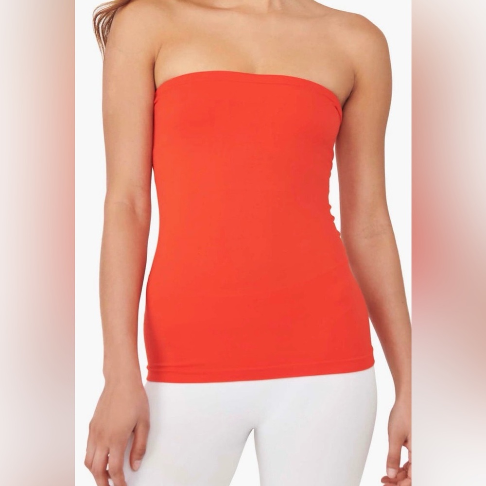 Free People Intimately Free People Carrie Tube Top Bright Orange XS/S NWT
